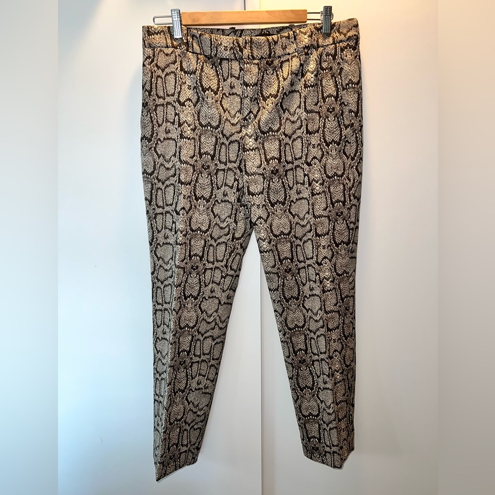 ZARA Snakeskin Print Straight  Leg Pants